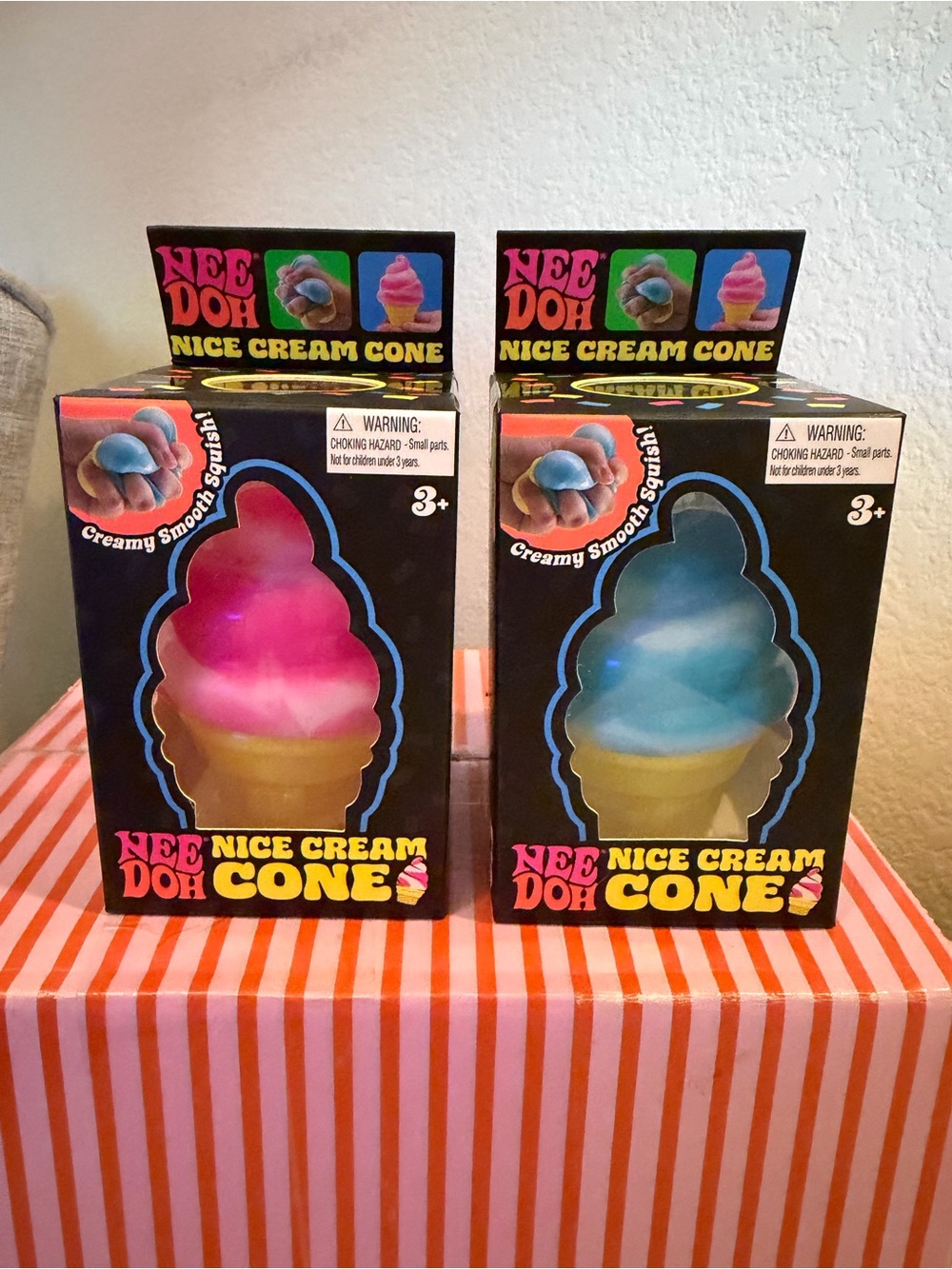 🩷🍦💙 NEEDOH “NICE CREAM CONE!” YOUR CHOICE PINK OR BLUE🍦🩷💙
